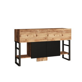 Hanah Home Ml25-A Consola Pino Atlántico Tablero Partículas Melaminado Metal 138.8x83.6x43.3cm